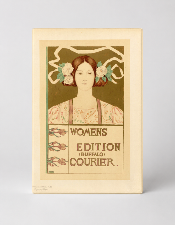Womens Edition Buffalo Courier 1890s - Art Nouveau Vintage Poster Wall Art