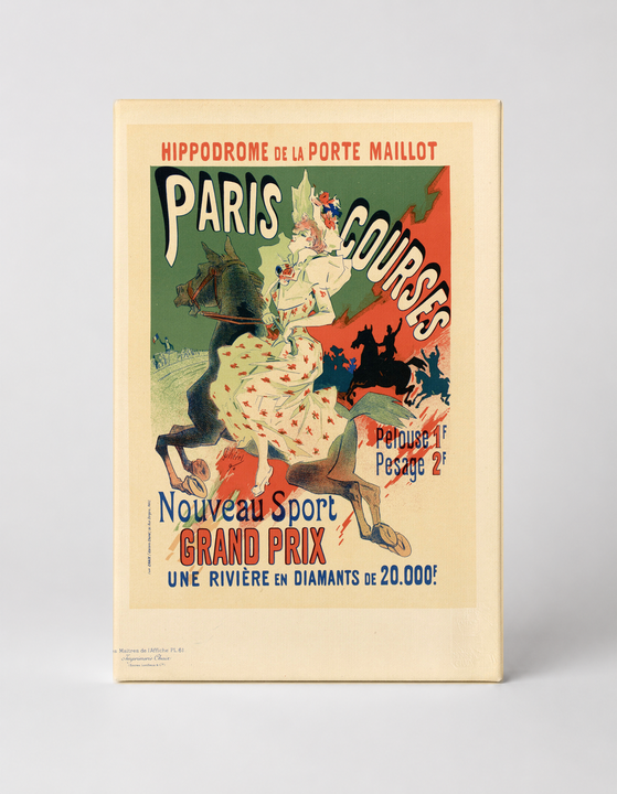 Paris Courses Hippodrome de la Porte Maillot 1890s - Belle Époque Vintage Poster Wall Art