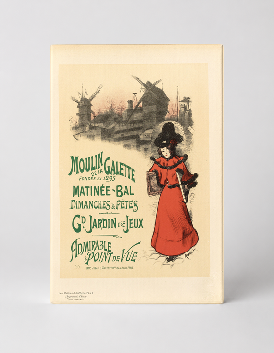 Moulin de la Galette 1890s Belle Époque Vintage Poster Canvas Wall Art