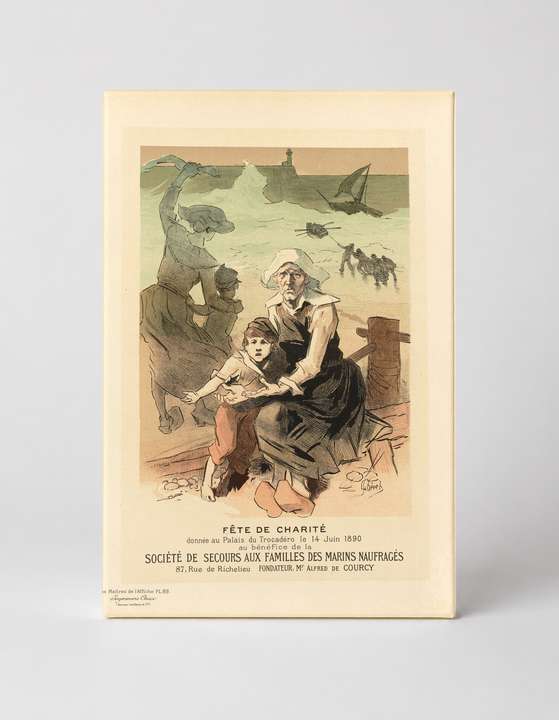 Fête de Charité 1890 French Maritime Charity Vintage Poster Wall Art