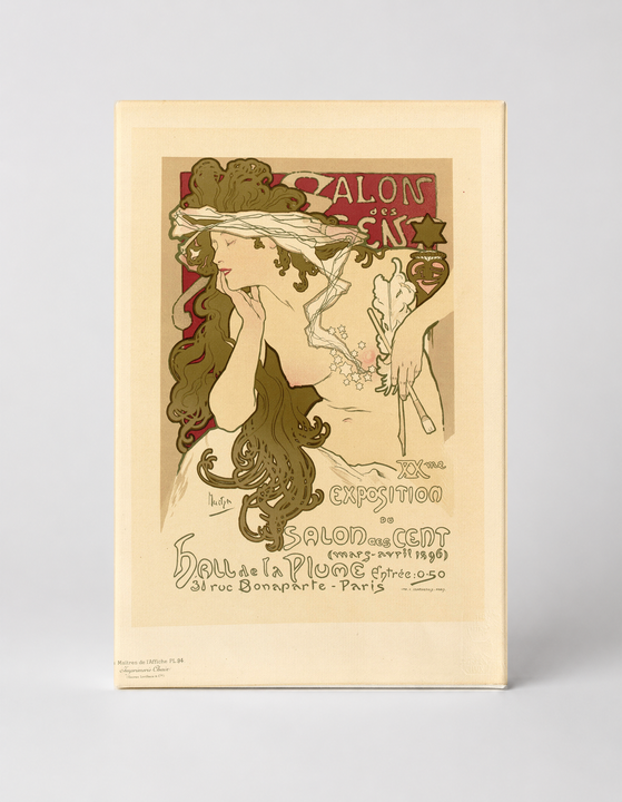 Salon des Cent 1896 Exposition - Art Nouveau Vintage Poster Wall Art