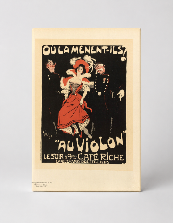 Au Violon Café Riche 1890s Belle Époque Vintage Poster Wall Art