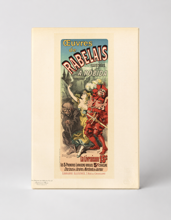 Oeuvres de Rabelais par A. Robida 1880s - Belle Époque Vintage Poster Wall Art