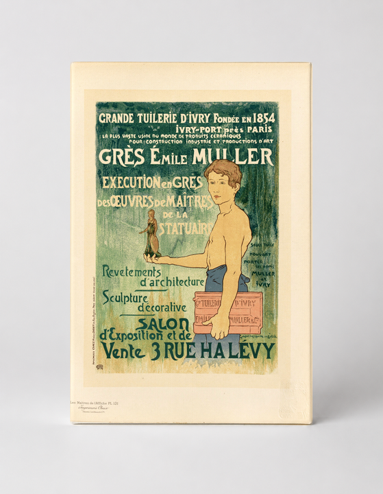Grès Emile Muller 1890s French Ceramics Salon - Vintage Lithograph Poster Wall Art