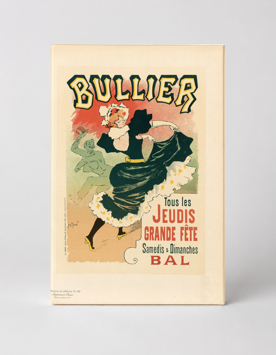 Bullier Grand Fête Ball 1890s - Belle Époque Vintage Poster Canvas Wall Art