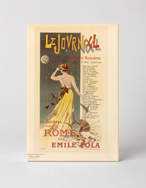 Le Journal Rome par Emile Zola 1892 - Belle Époque Vintage Poster Wall Art