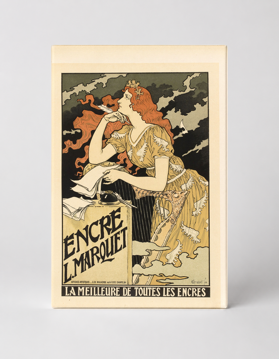 Encre Marquet 1892 - Art Nouveau Vintage Advertising Poster Wall Art