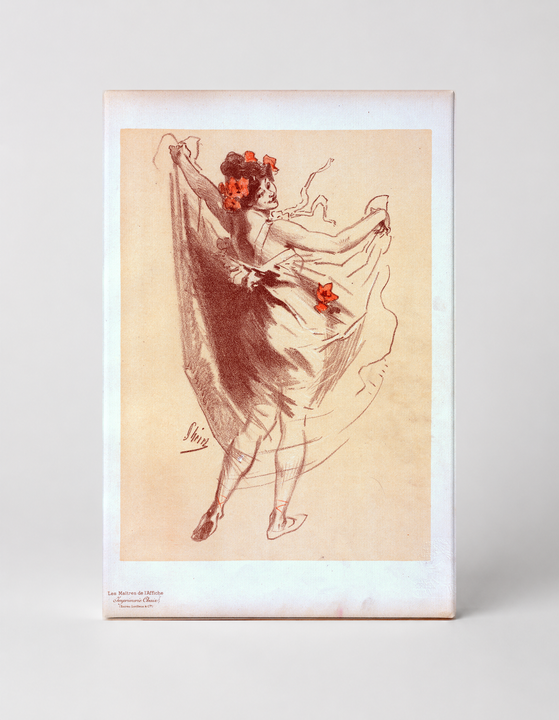 Belle Époque Dancing Woman 1890s - Vintage French Lithograph Canvas Wall Art