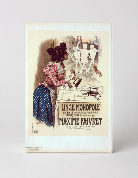 Linge Monopole Maxime Faivret 1890s - Belle Époque Vintage Poster Wall Art