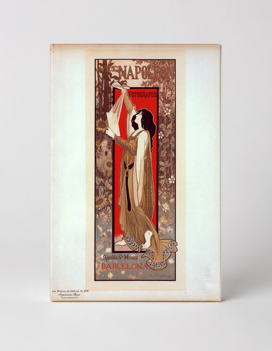Napoleon Fotografos Barcelona 1900 - Art Nouveau Vintage Poster Wall Art