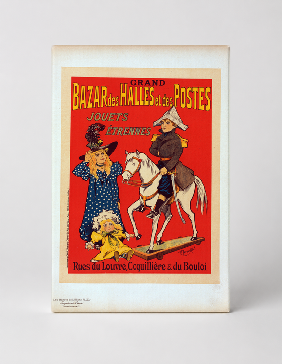 Grand Bazar des Halles et des Postes 1890s - Belle Époque Vintage Poster Wall Art