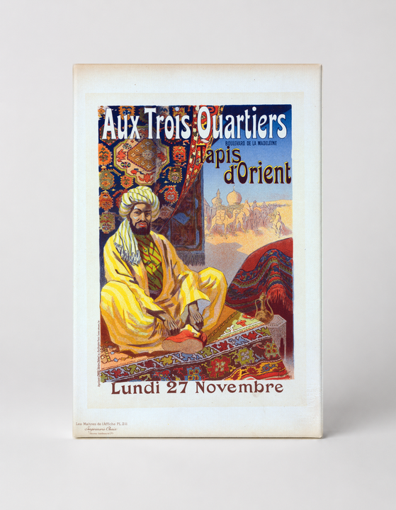 Aux Trois Quartiers Tapis d'Orient 1897 - Belle Époque Vintage Poster Wall Art
