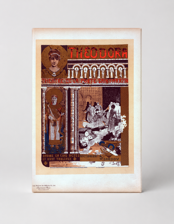 Theodora Théâtre de la Porte Saint-Martin 1884 - Vintage French Theatre Poster Canvas Wall Art