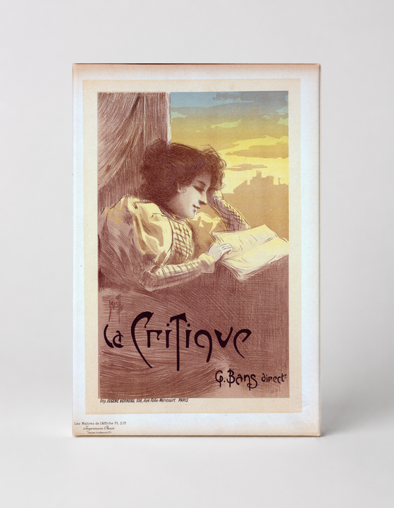 La Critique 1897 - Belle Époque French Vintage Poster Canvas Wall Art