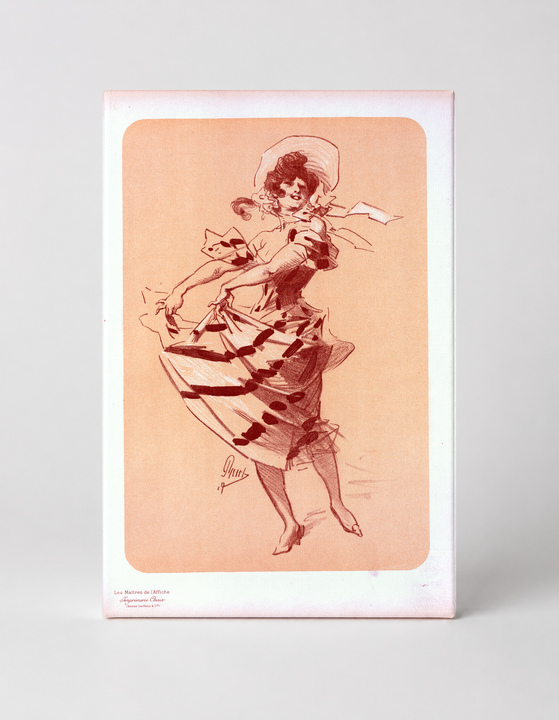 Dancing French Belle Epoque Woman 1890s Vintage Lithograph Poster Wall Art