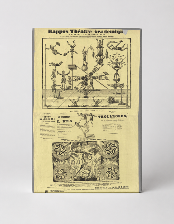 Rappos Theatre Academique 1890s - Victorian Circus Acrobat Vintage Poster Wall Art