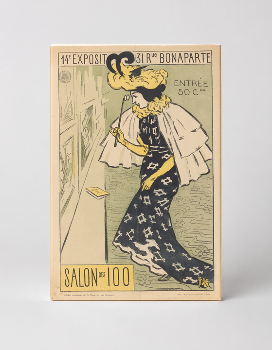 Salon des 100 1890s - Art Nouveau Vintage Exhibition Poster Wall Art