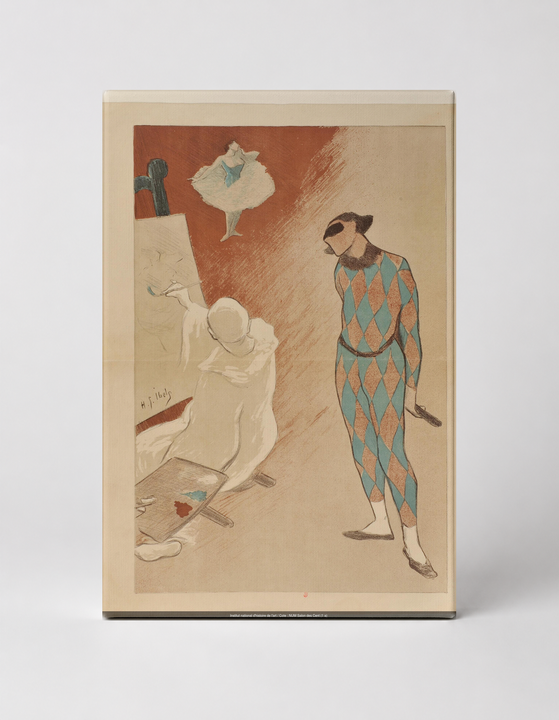 Harlequin and Pierrot Commedia dell'Arte - Vintage Belle Époque Poster Wall Art