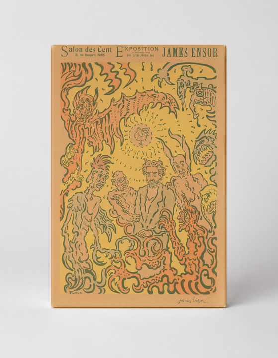 Salon des Cent James Ensor 1898 - Symbolist Vintage Exhibition Poster Wall Art