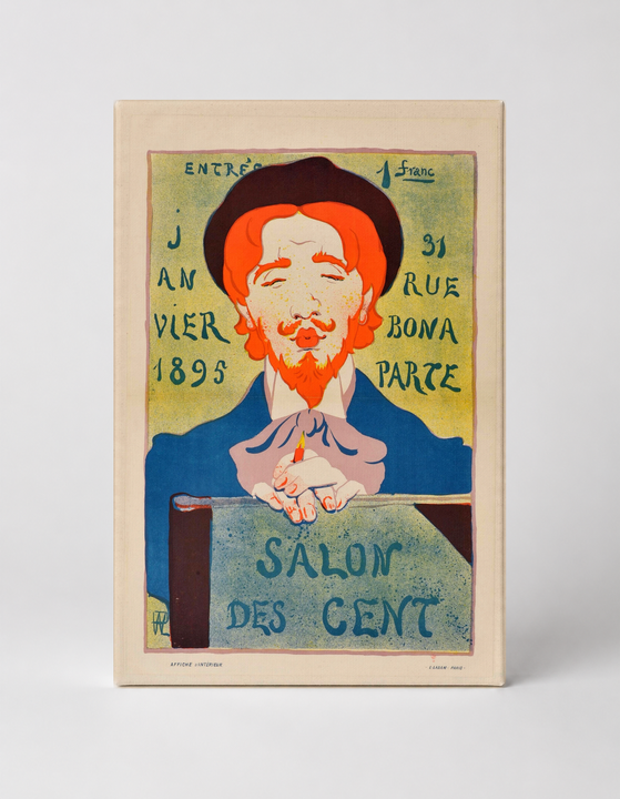 Salon des Cent 1895 - Belle Époque Vintage Poster Canvas Wall Art