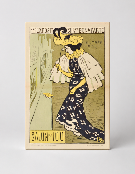 Salon des 100 Exhibition 1890s - Art Nouveau Vintage Poster Wall Art