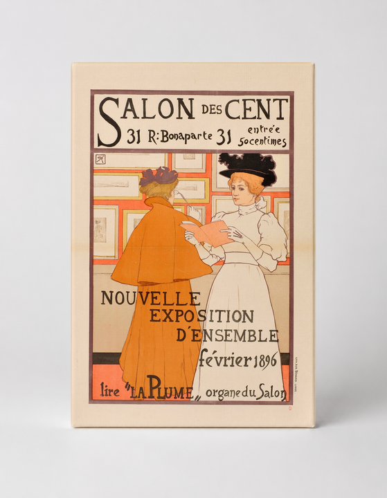 Salon des Cent 1896 - Belle Époque Vintage Poster Canvas Wall Art