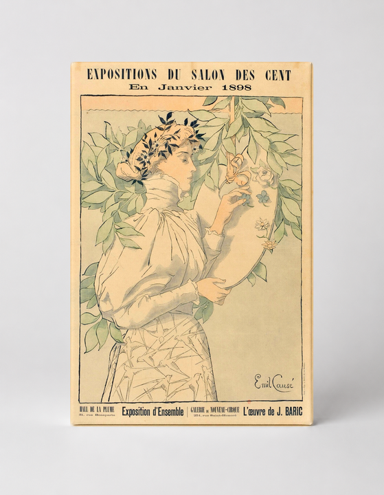 Expositions du Salon des Cent 1898 - Art Nouveau Vintage Poster Wall Art