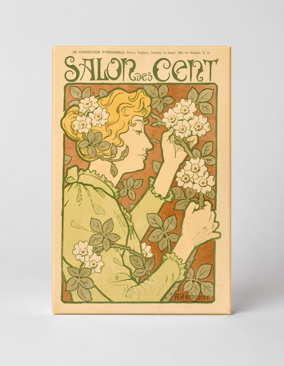 Salon des Cent 1896 - Art Nouveau Vintage Poster Canvas Wall Art