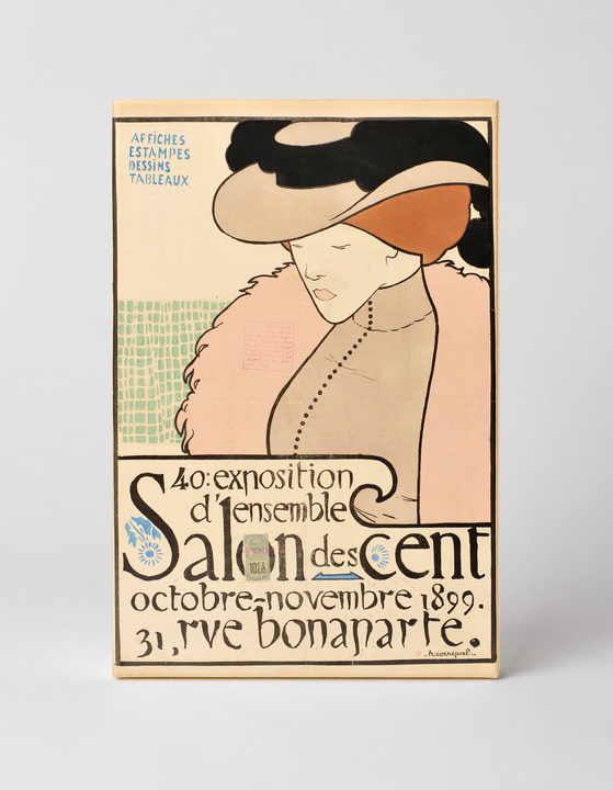Salon des Cent 1899 Exhibition Poster - Art Nouveau Vintage Canvas Wall Art