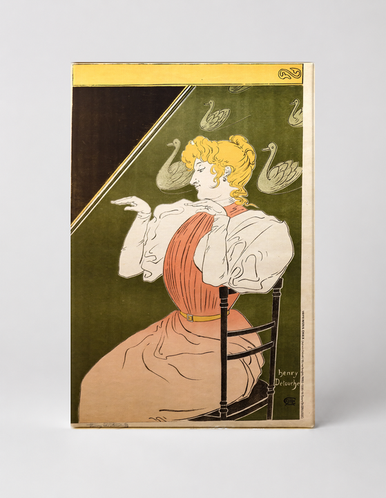 Henry Detouche Swan Lady 1890s - Belle Époque Vintage Poster Canvas Wall Art