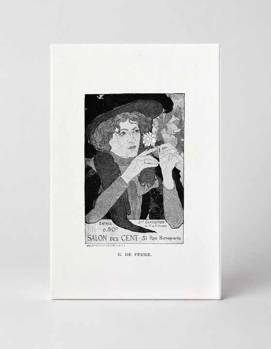 Salon des Cent 1895 - Art Nouveau Vintage Poster Canvas Wall Art