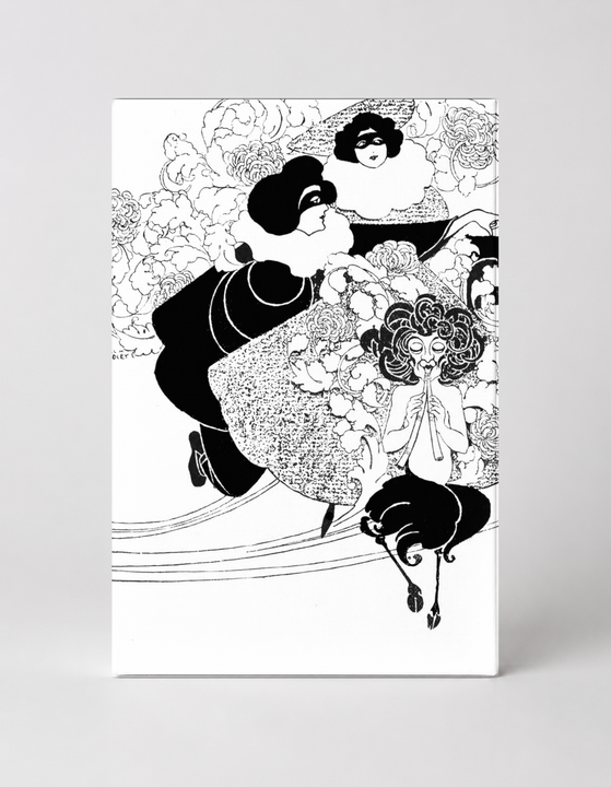 Masked Masquerade Ball 1890s - Art Nouveau Vintage Poster Wall Art