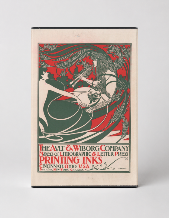 Ault & Wiborg Printing Inks 1890s - Art Nouveau Vintage Poster Wall Art