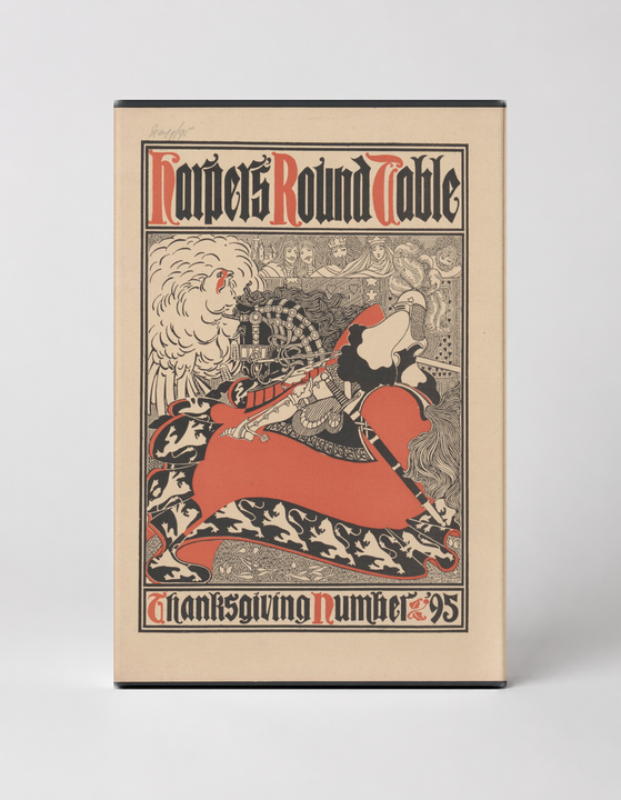 Harper's Round Table Thanksgiving 1895 - Victorian Magazine Cover Vintage Poster Wall Art