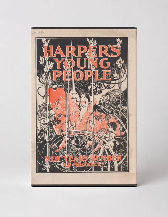 Harper's Young People New Year's 1895 - Victorian Magazine Cover Vintage Poster Wall Art
