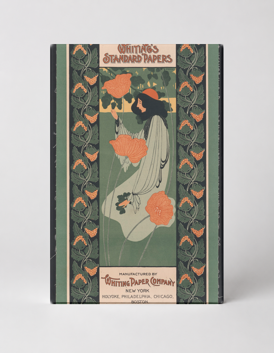Whiting's Standard Papers 1890s Art Nouveau Vintage Poster Wall Art