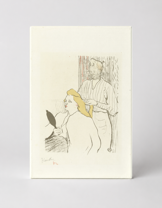 The Hairdresser 1890s Belle Époque Vintage Lithograph Poster Canvas Wall Art