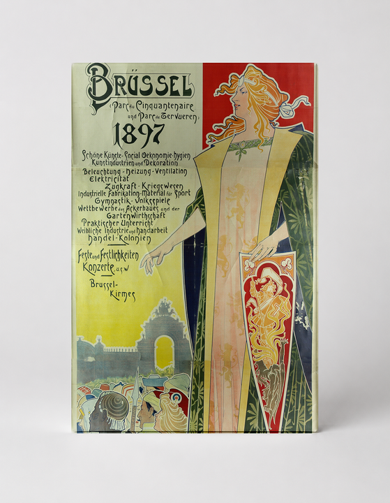 Internationale Ausstellung Brussel 1897 - Art Nouveau Vintage Poster Wall Art