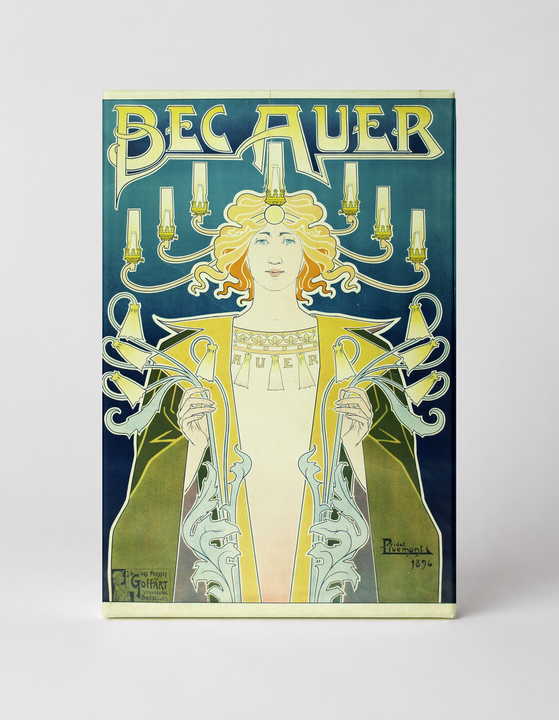 Bec Auer 1896 - Art Nouveau Vintage Gas Light Poster Wall Art