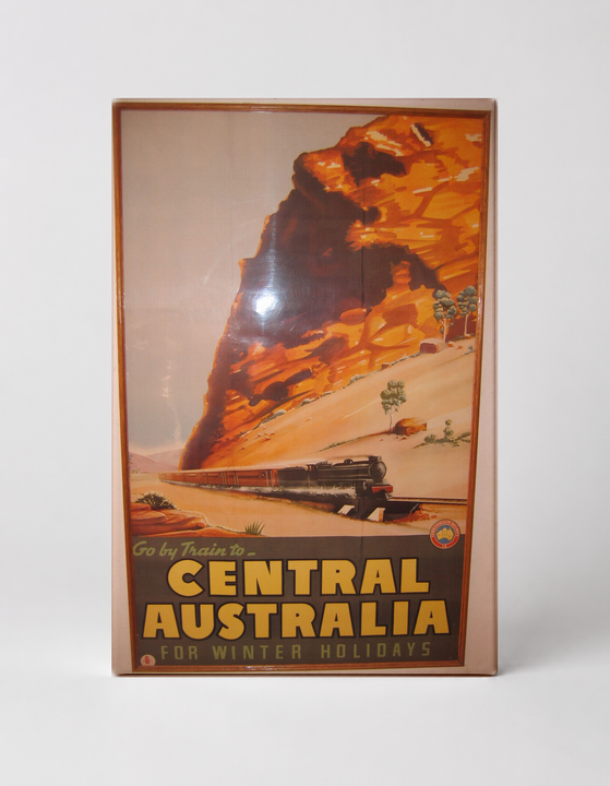 Central Australia for Winter Holidays - Vintage Travel Poster Canvas Wall Art