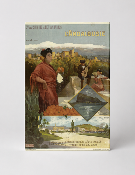 L'Andalousie 1900 - Andalusia Spain Vintage Travel Poster Wall Art