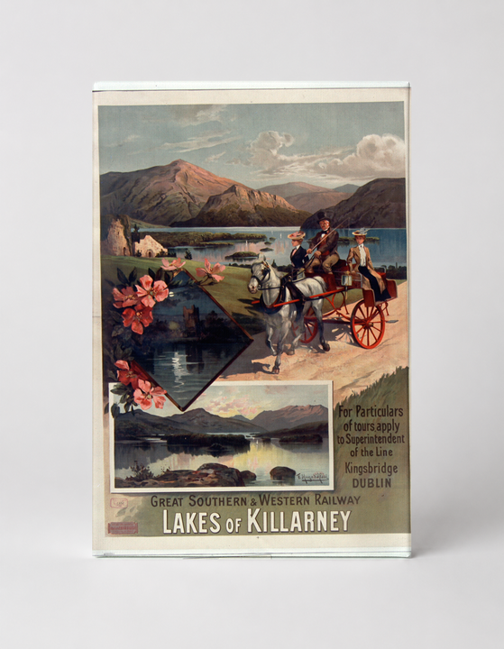 Lakes of Killarney Great Southern Railway 1890s - Vintage Travel Poster Wall Art