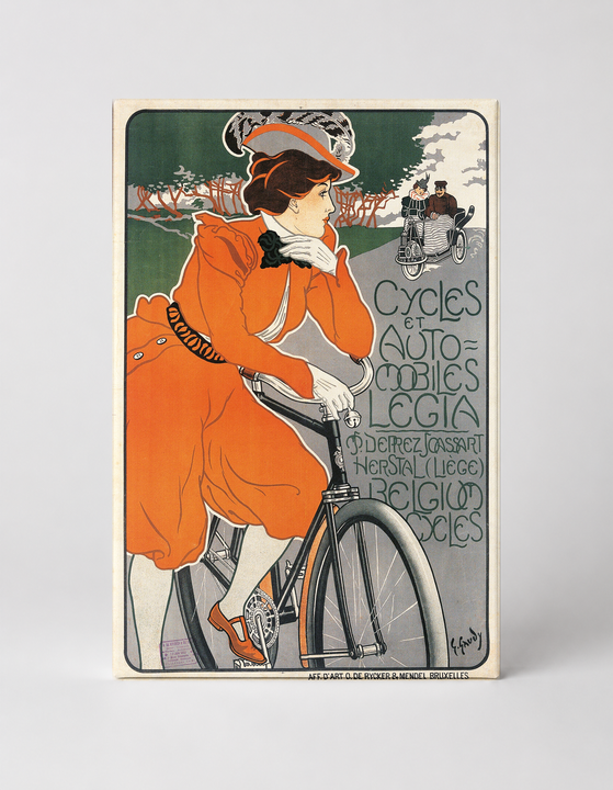 Cycles et Automobiles Legia 1898 - Art Nouveau Vintage Poster Wall Art