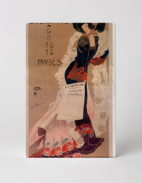 La Dépêche 1895 - Art Nouveau French Newspaper Vintage Poster Wall Art