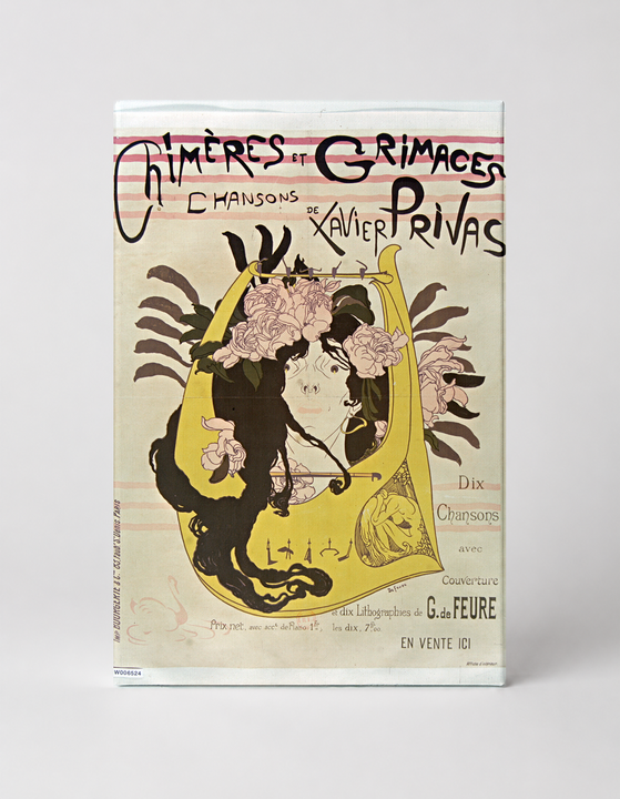 Chimères et Grimaces 1900 - Art Nouveau Vintage Song Book Poster Wall Art