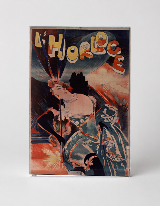 L'Horloge 1900s Belle Époque Cabaret Vintage Poster Canvas Wall Art