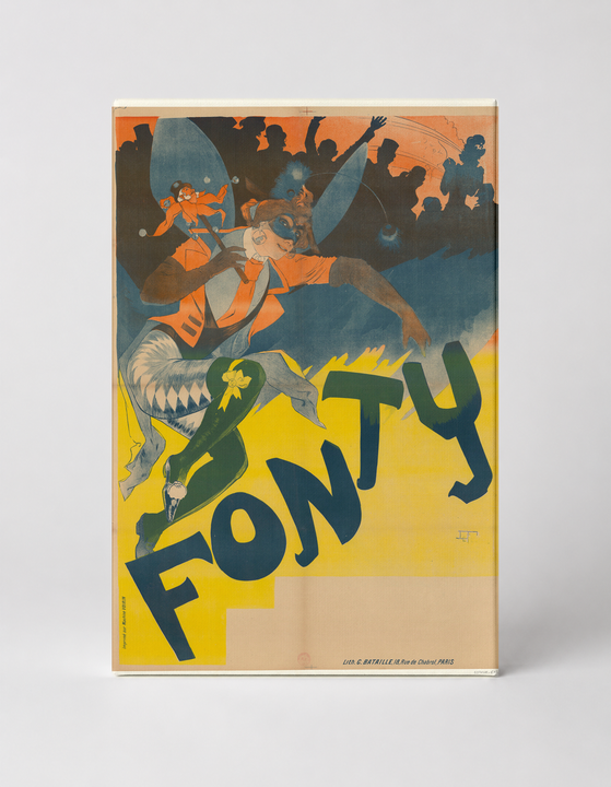 Fonty 1900s Belle Époque Circus Harlequin Vintage Poster Wall Art