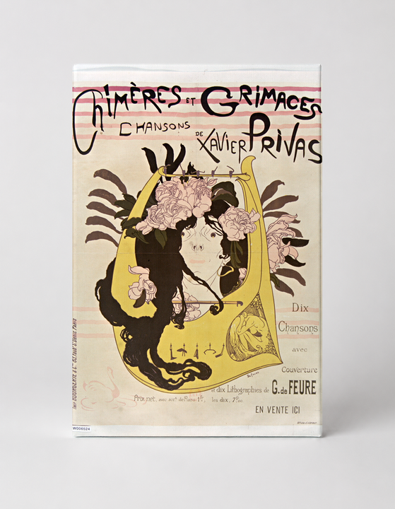 Chimères et Grimaces 1900 - Art Nouveau Vintage Poster Canvas Wall Art