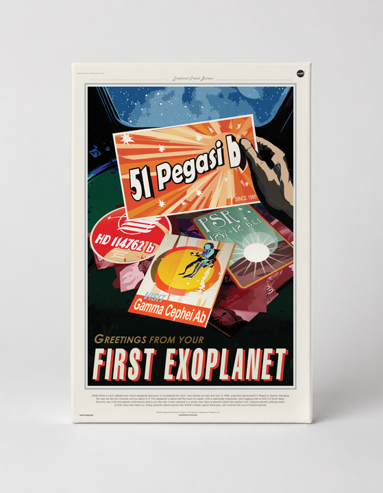Greetings From Your First Exoplanet NASA Vintage Space Poster Wall Art