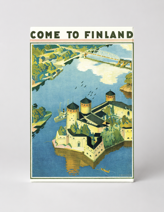 Come to Finland Vintage Travel Poster – Art Deco Canvas Wall Art